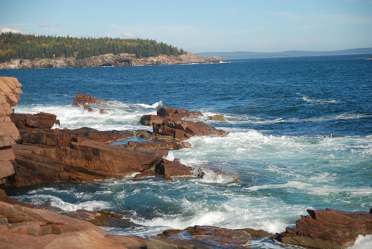 The beach near Bar Harbor, Maine
