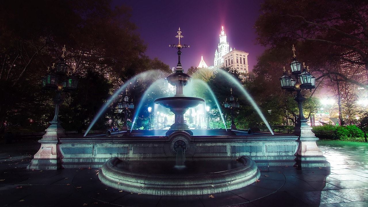 Jacob Wrey Mould Fountain in City Hall Park, Manhattan