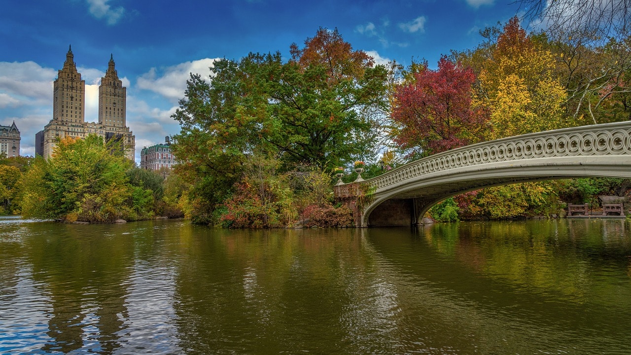 The Bow Bridge with the San Remo Towers in the background