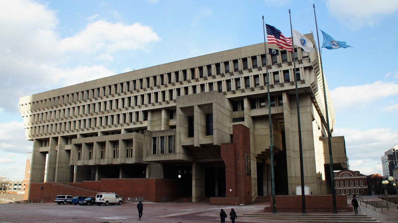 Boston City Hall at the Government Center in Boston