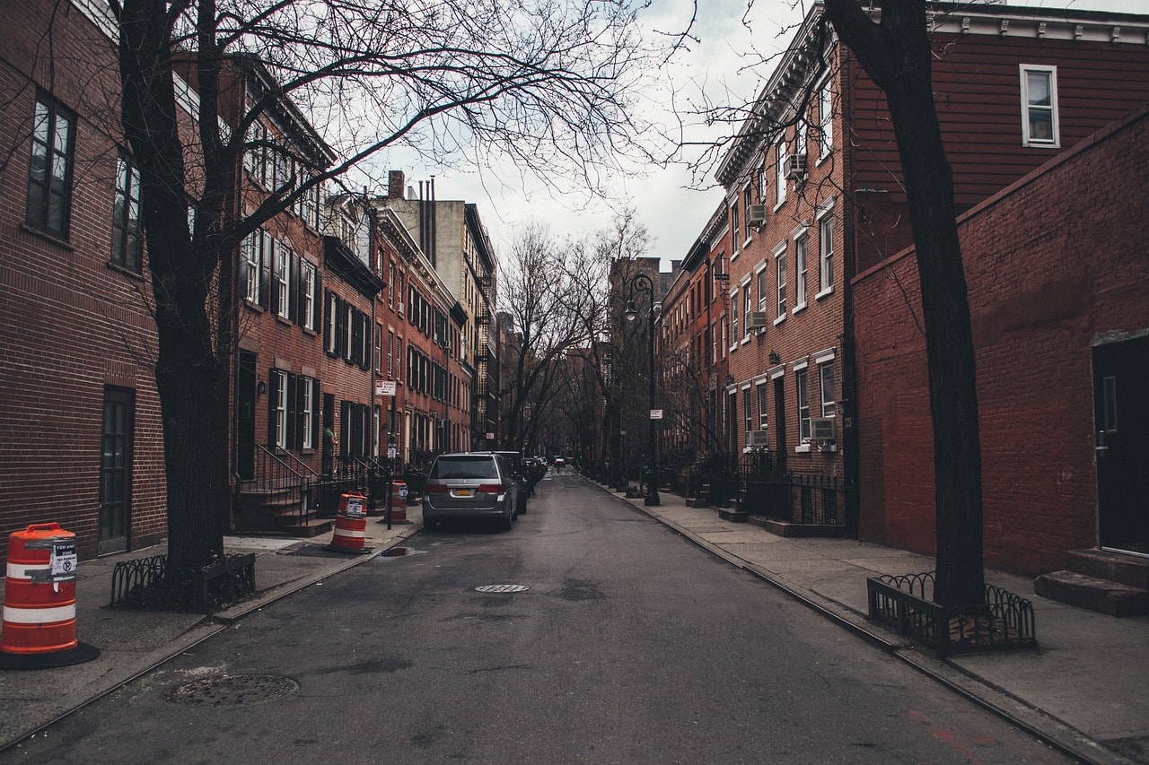 The architecture of Greenwich Village in Manhattan