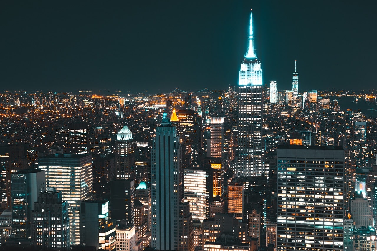 Midtown and the Empire State Building at night