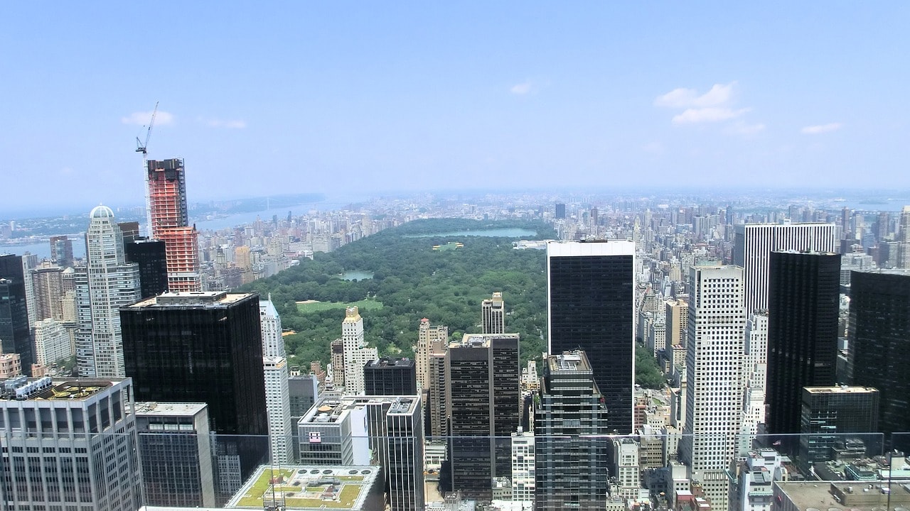 Central Park as viewed from Midtown Manhattan