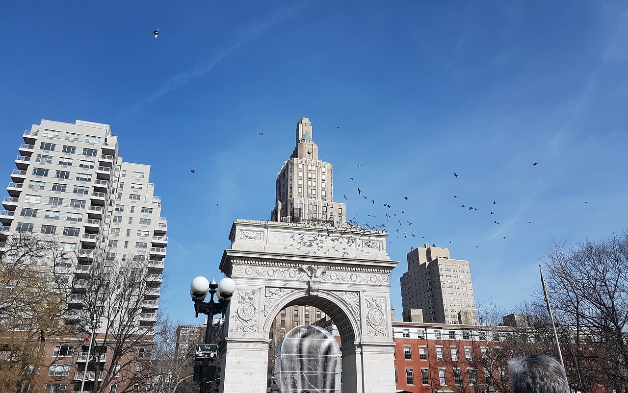 The arch in Washington Square Park