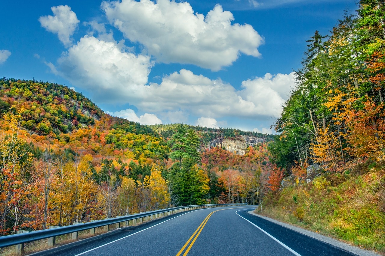 A road in northern New Hampshire