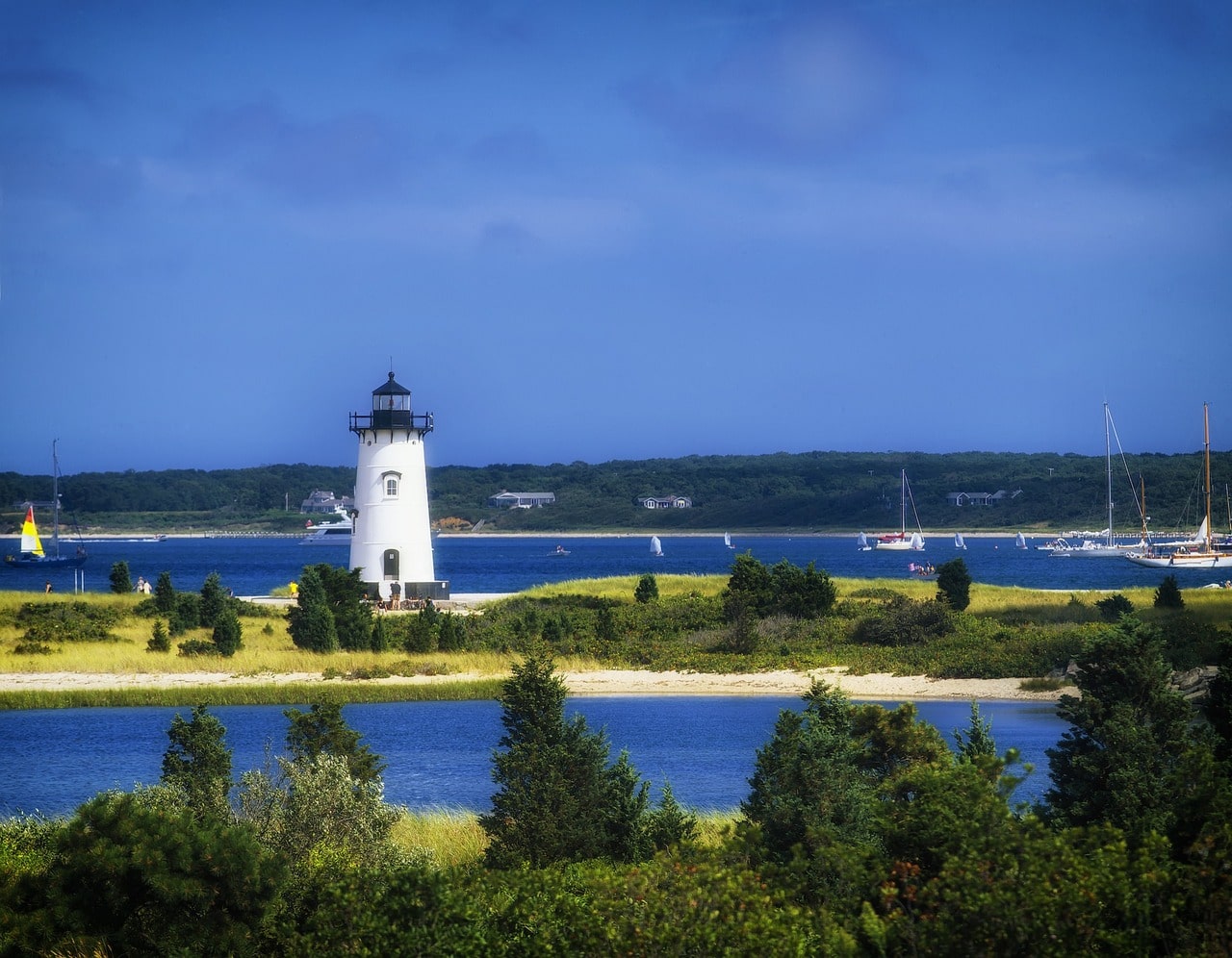 Edgartown Harbor Light in Martha's Vineyard