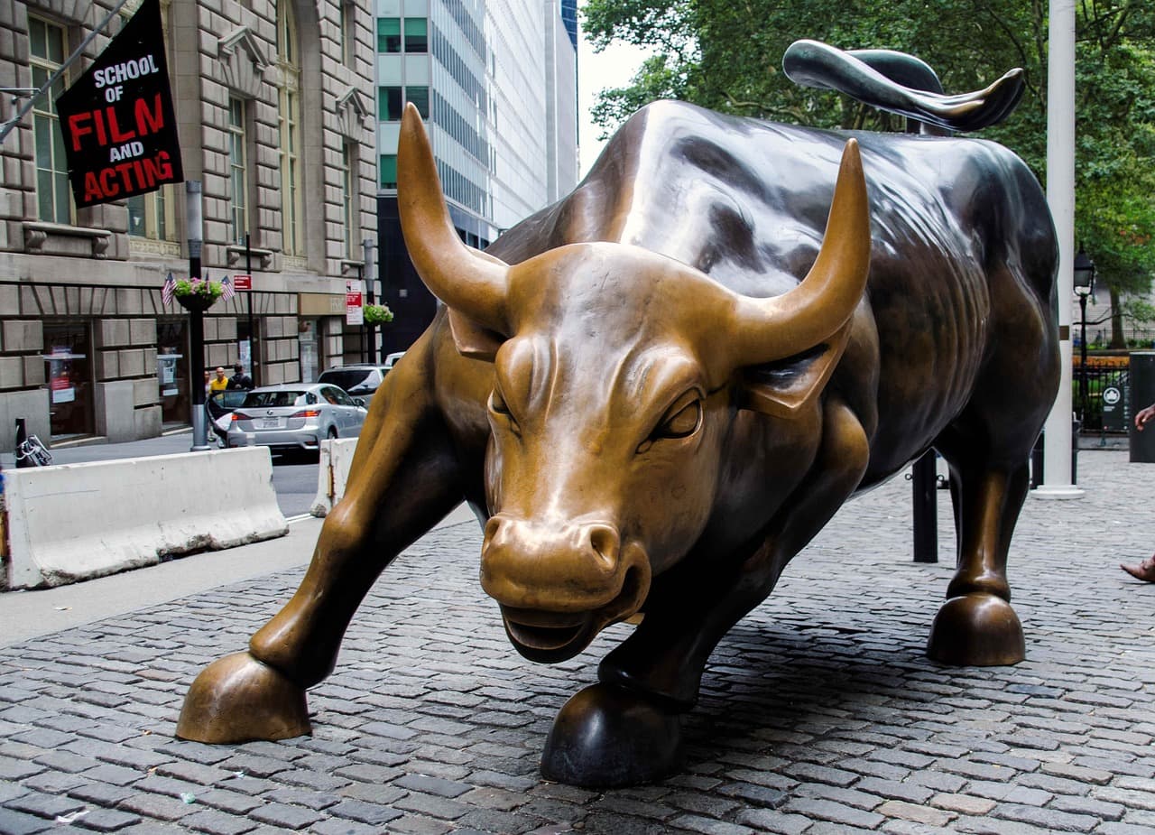 The Charging Bull statue at Bowling Green in southern Manhattan