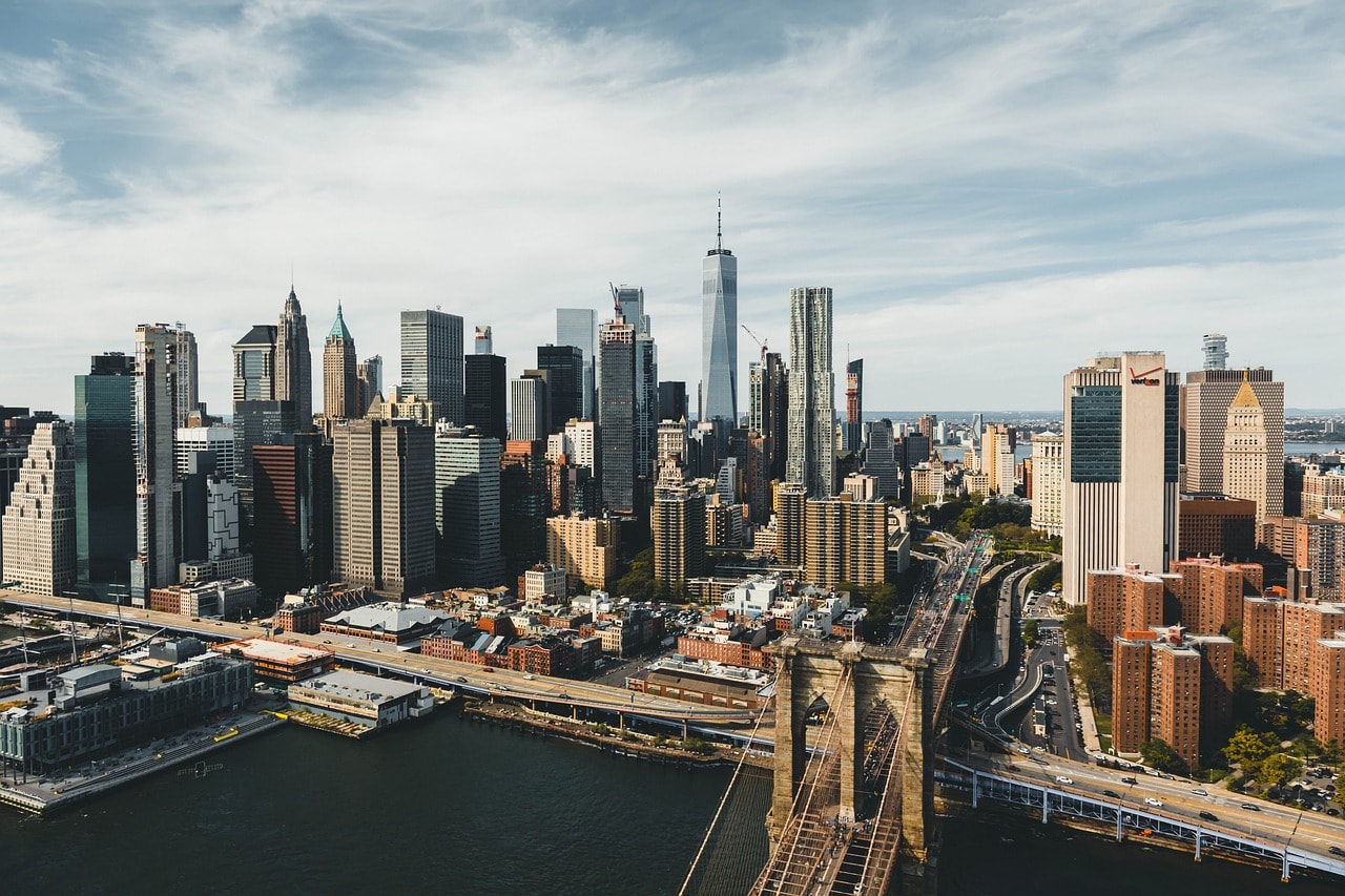 The skyline of Lower Manhattan