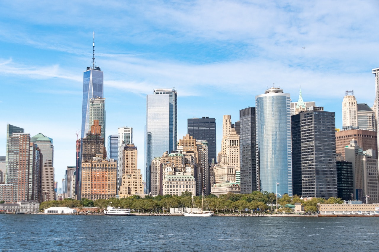 The skyline of Lower Manhattan