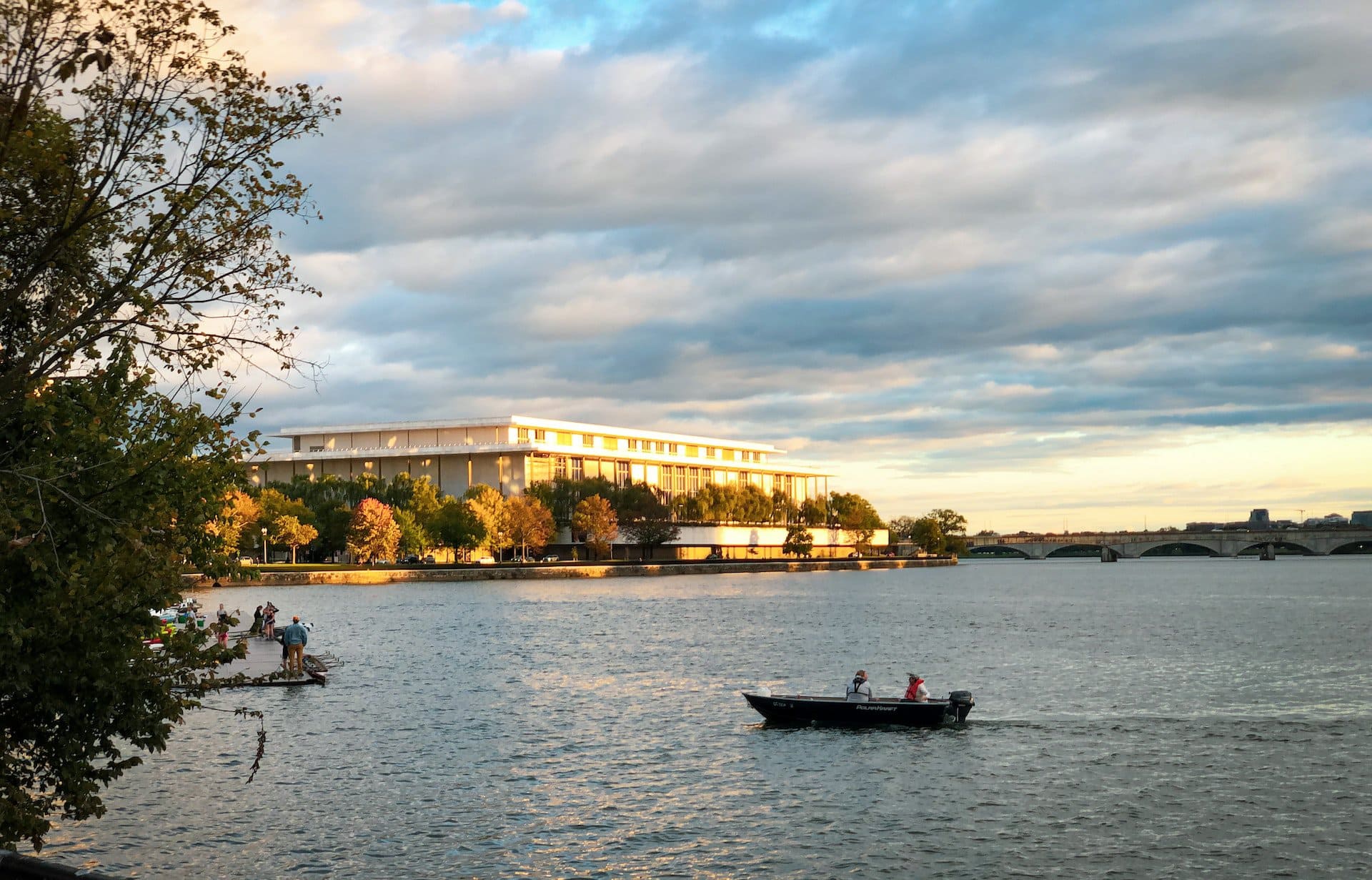 The Kennedy Center for the Performing Arts overlooking the Potomac in Washington D.C.