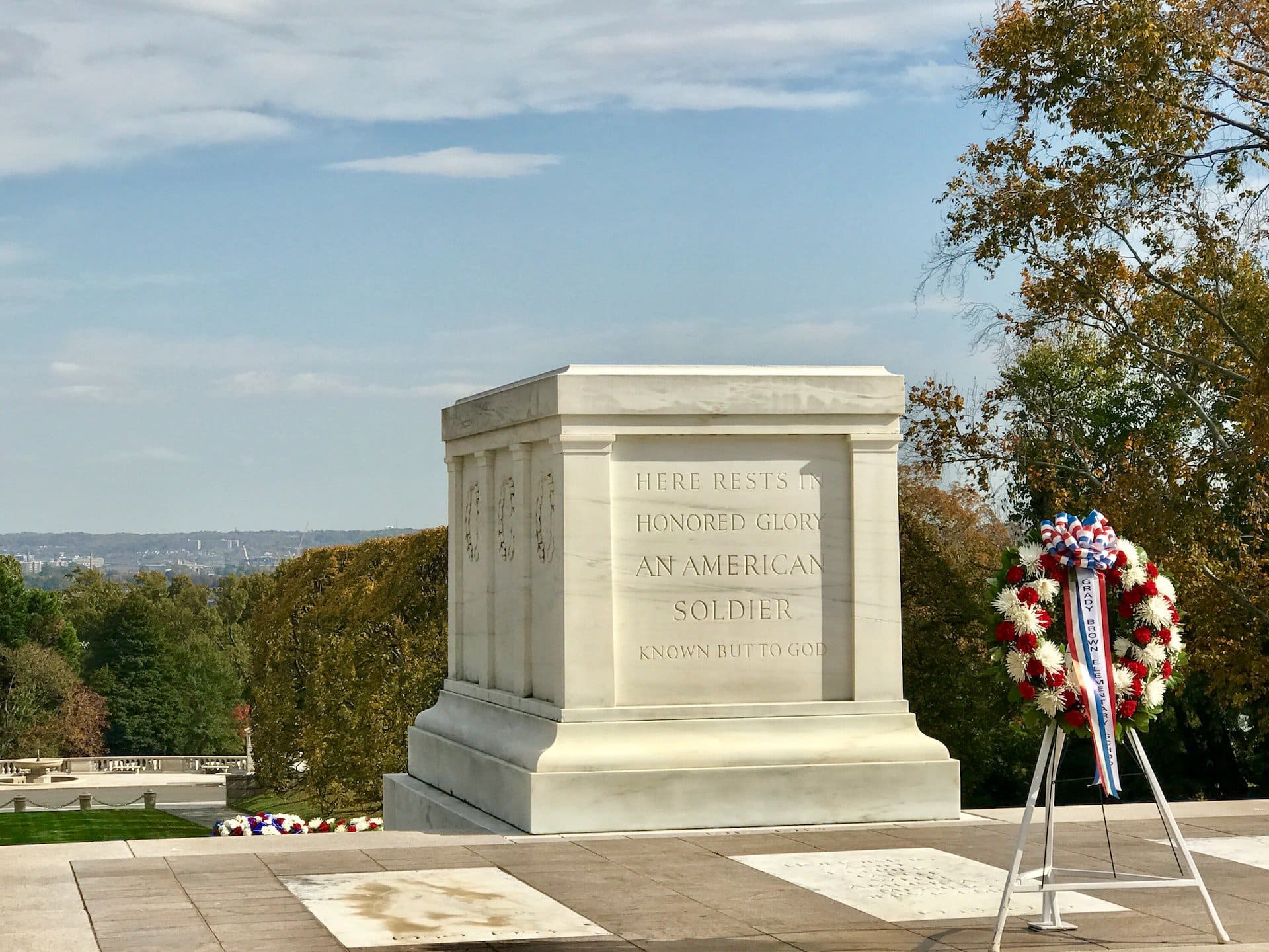 The Tomb of the Unknown Soldier at Arlington Cemetery