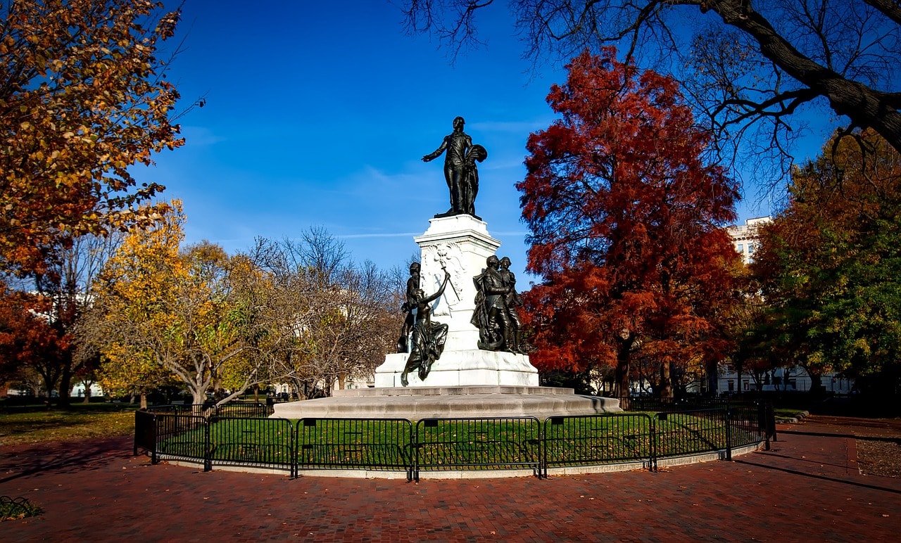 Lafayette Park in front of the White House in Washington D.C.