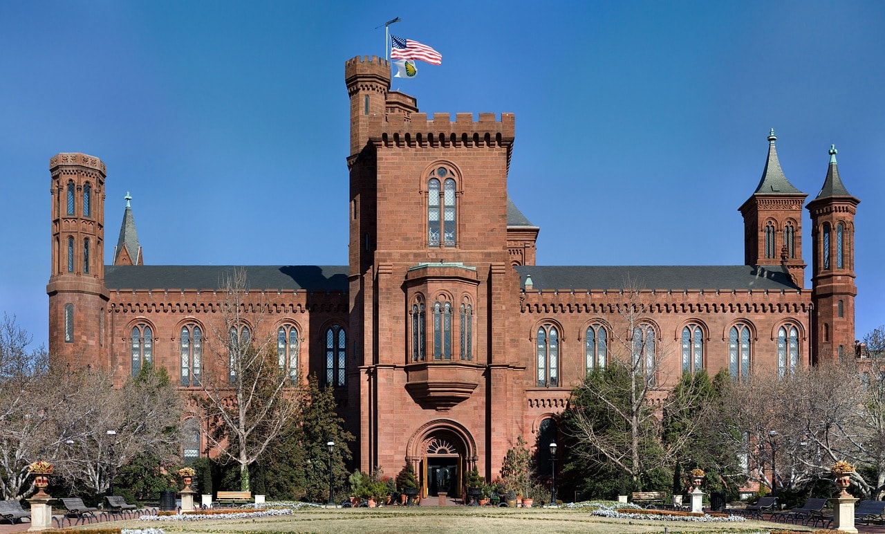 Smithsonian Castle on the National Mall in Washington