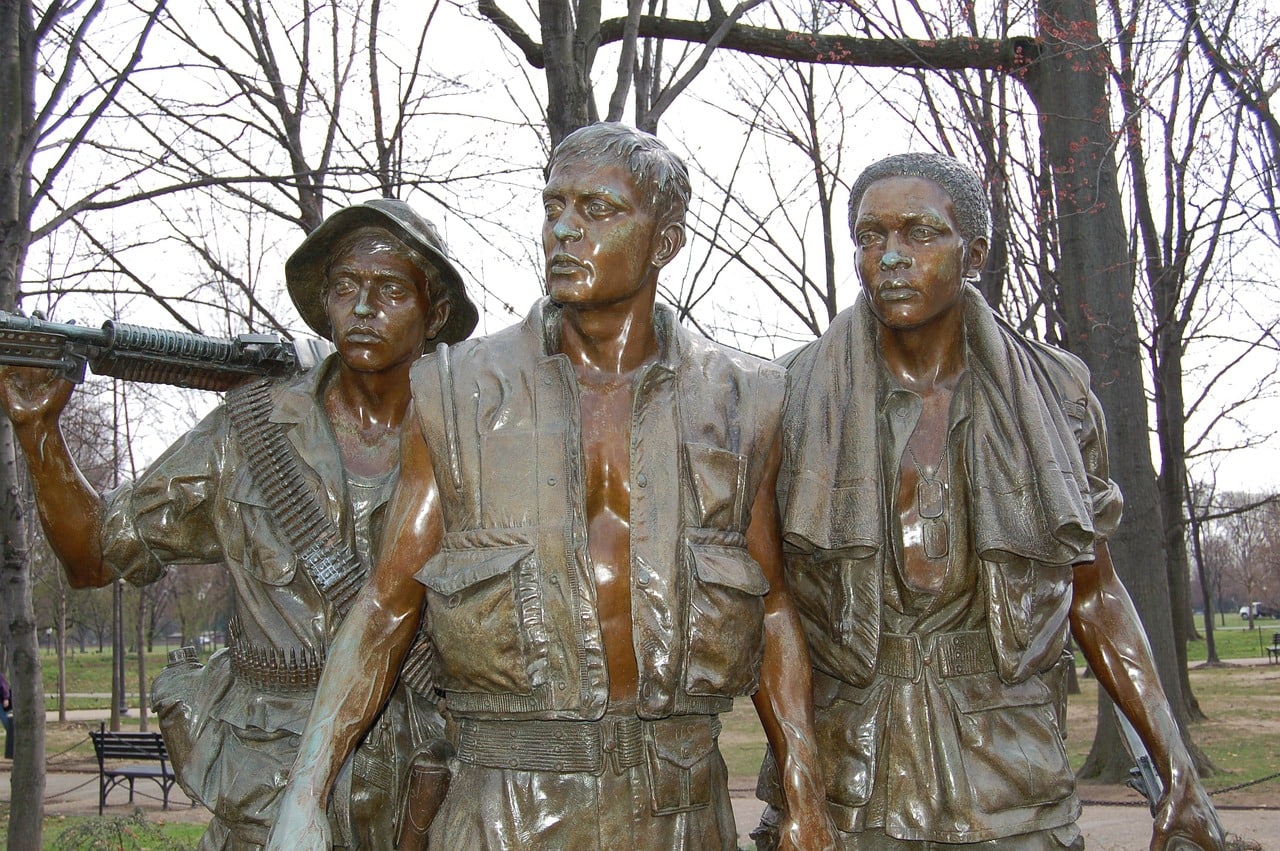 The Three Soldiers as an addition to the Vietnam Memorial in Washington