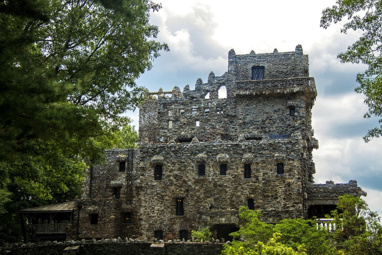 Granite stones of Gillette Castle in Connecticut