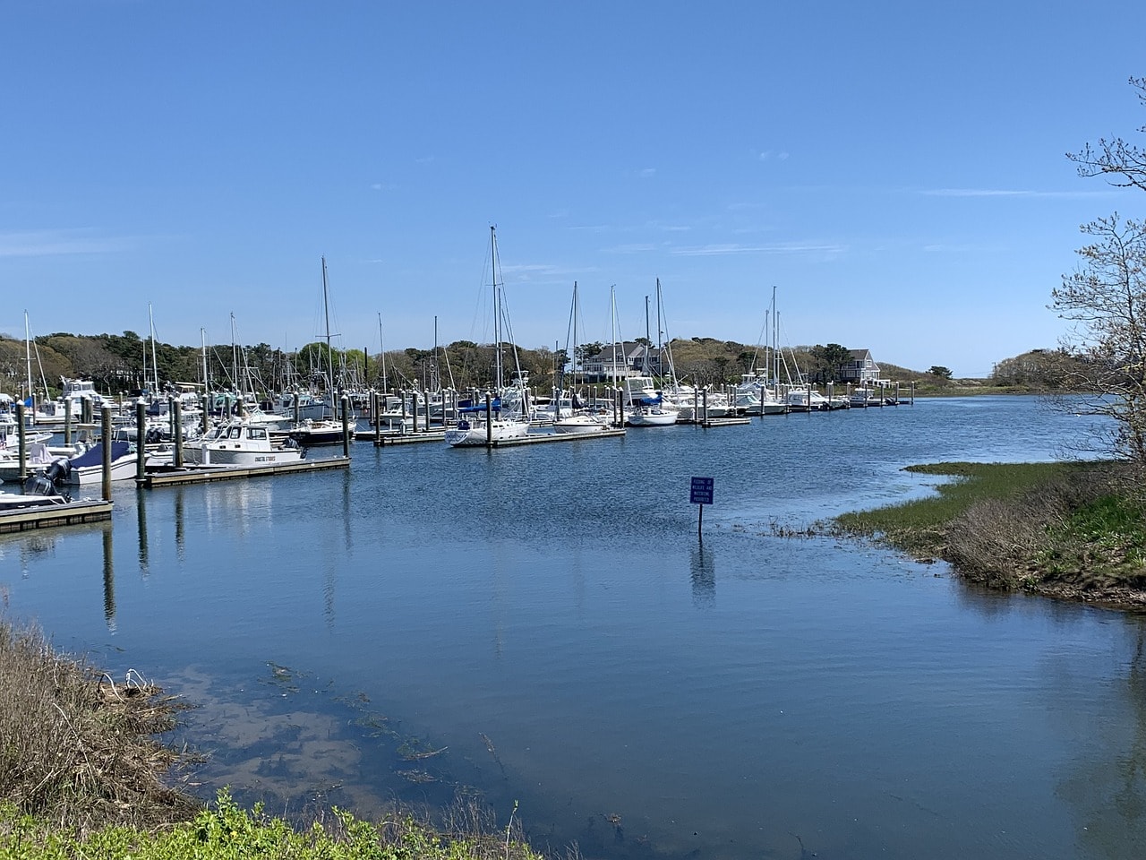The marina of Hyannis in Cape Cod