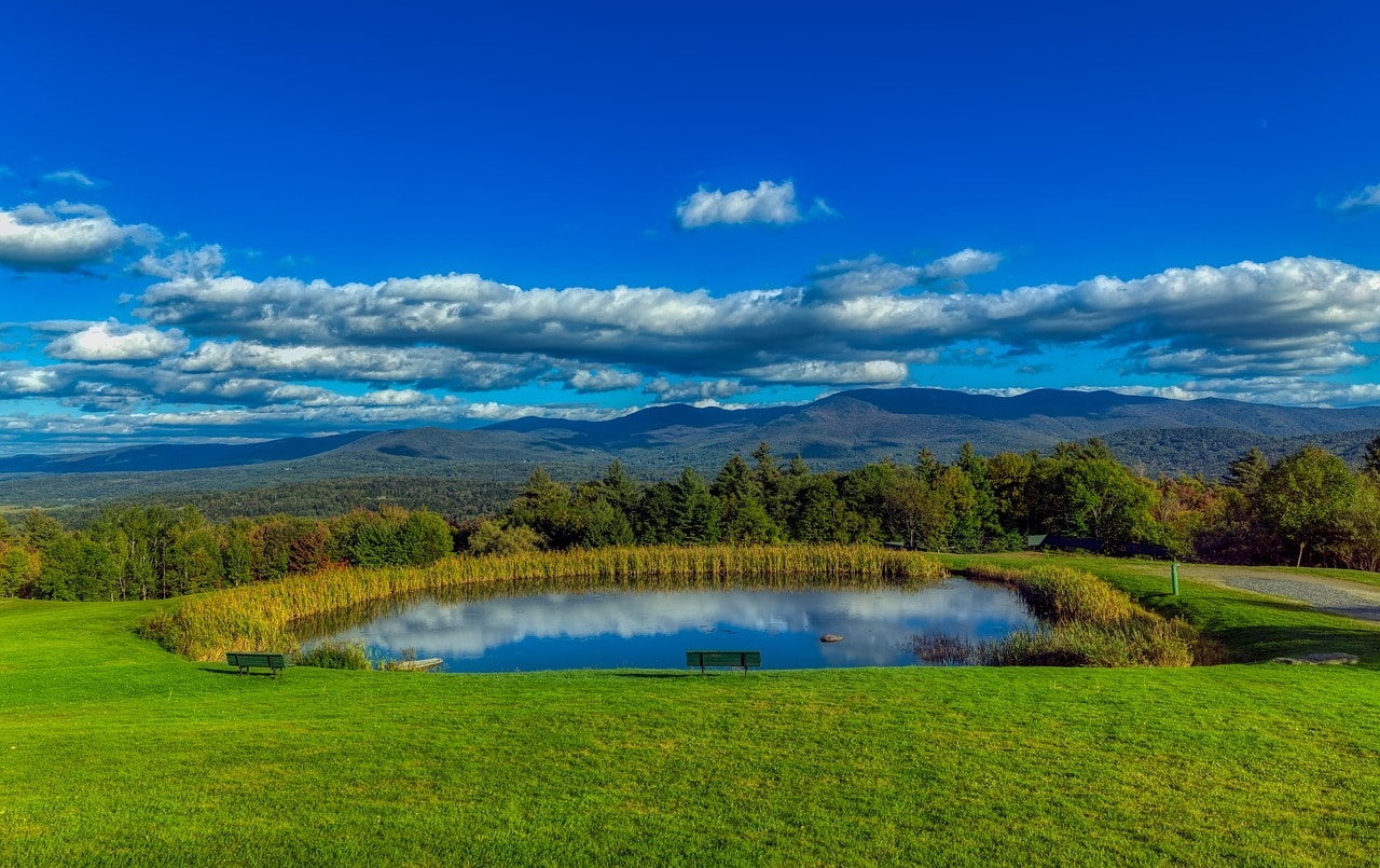 The Tyrolean view of the Green Mountain range in Vermont