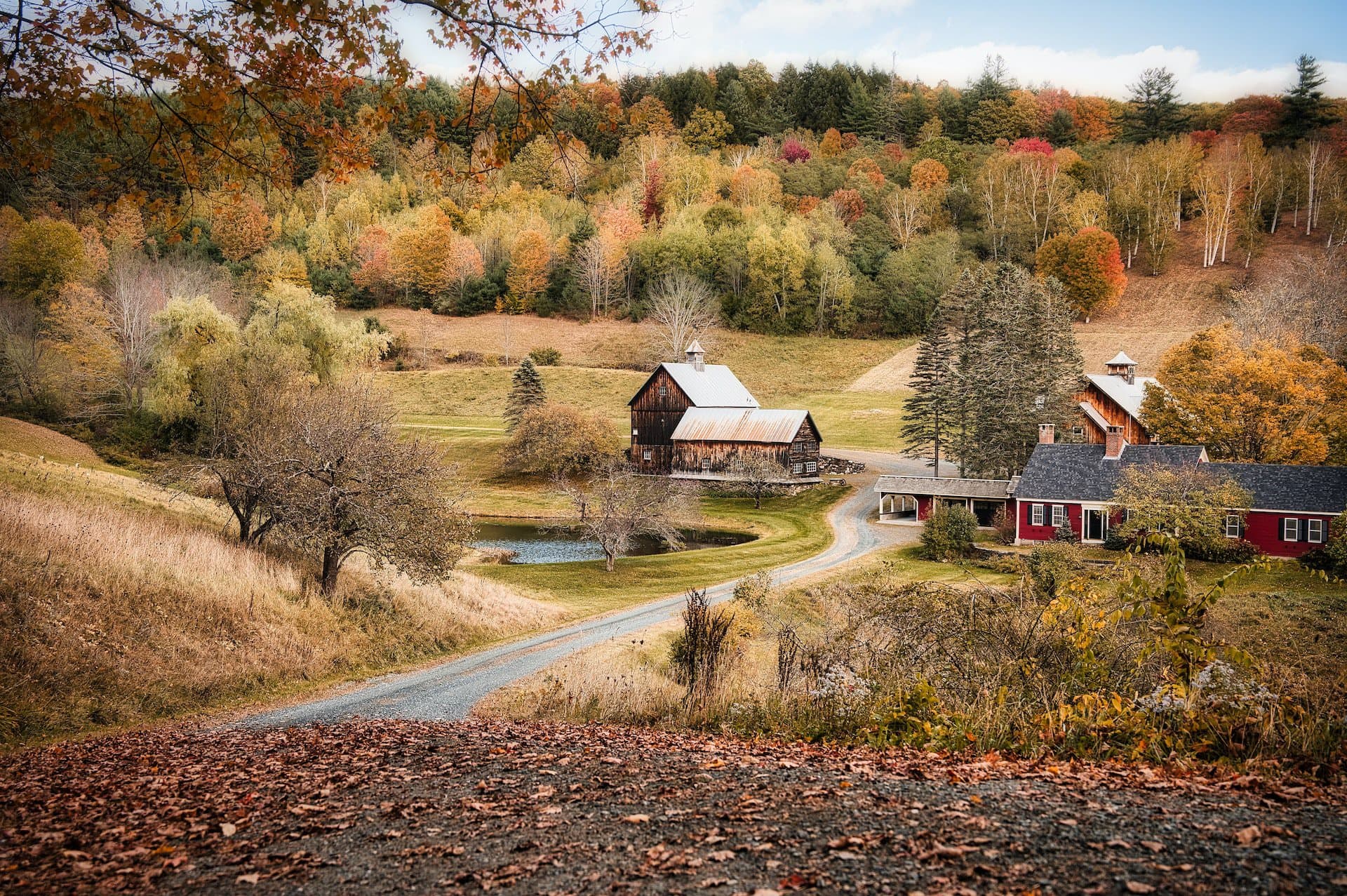 Countryside scenery near Woodstock, Vermont