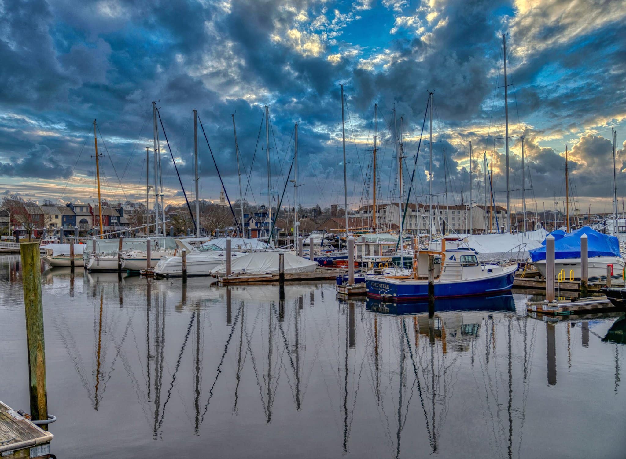 Newport Harbor at Sunset