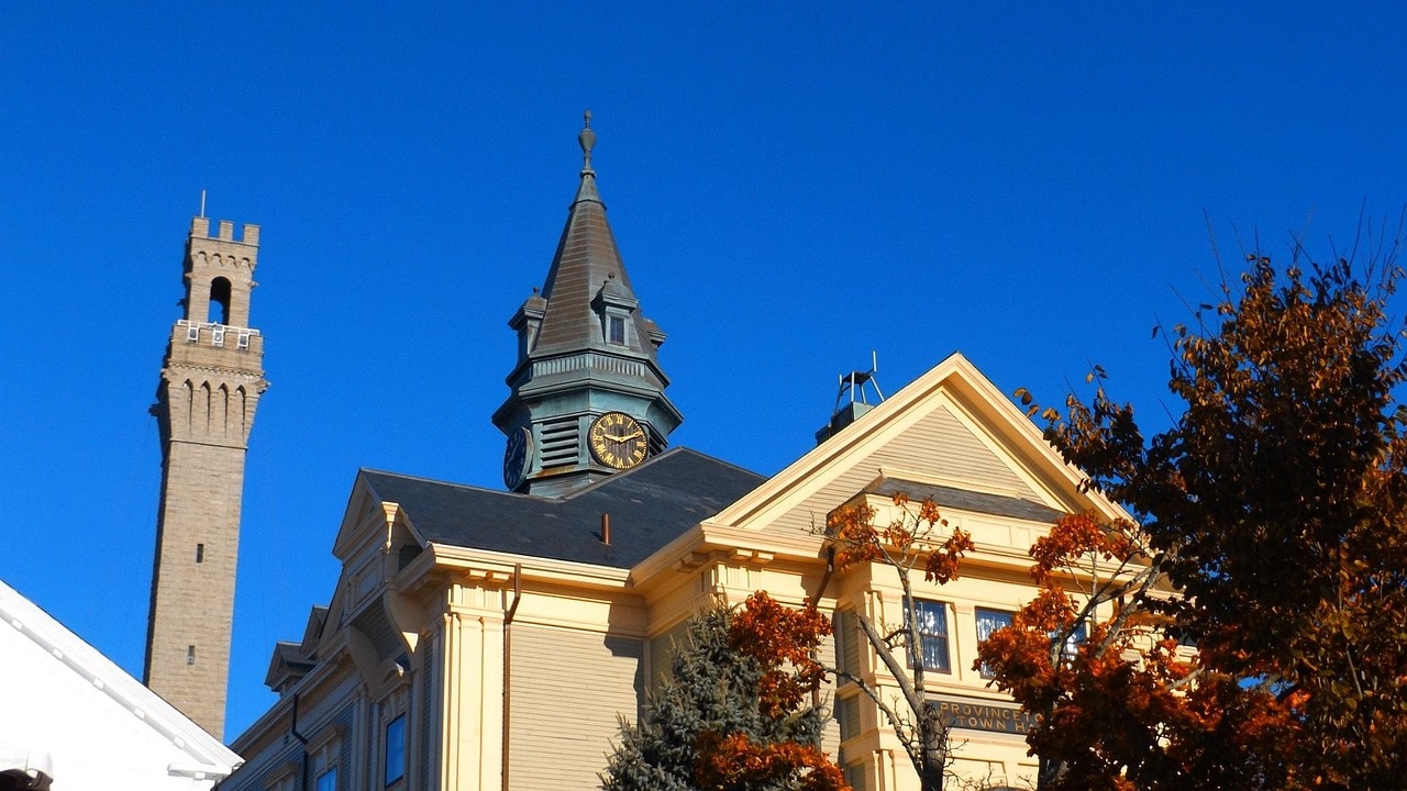 Church in the center of Provincetown at Cape Cod's tip