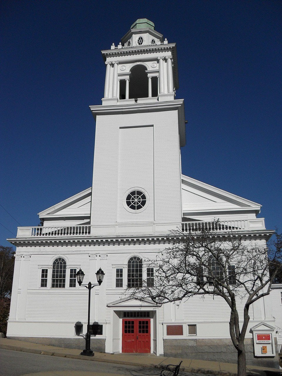 The Pilgrims' Church in the center of Plymouth