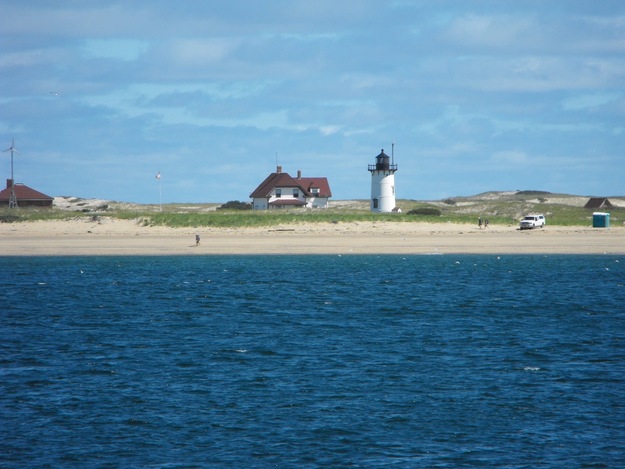Lighthouse on Cape Cod Beach