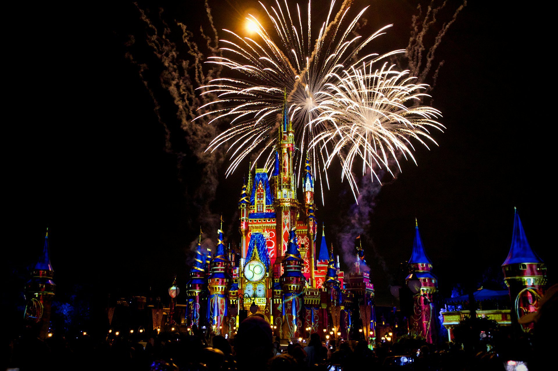 Fireworks in Magic Kingdom at Disney World, Florida