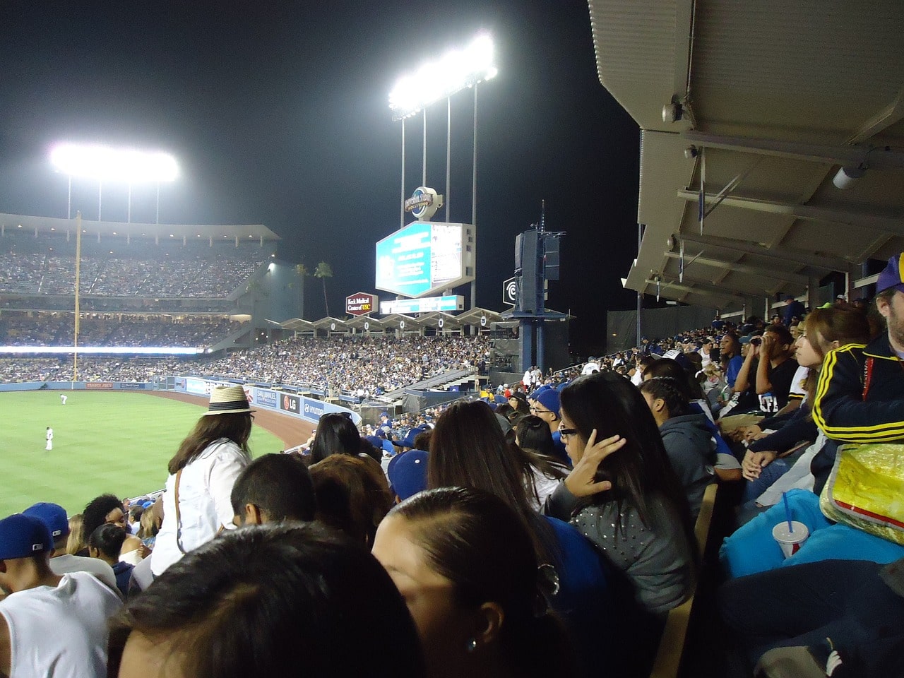 A Dodgers game in Los Angeles