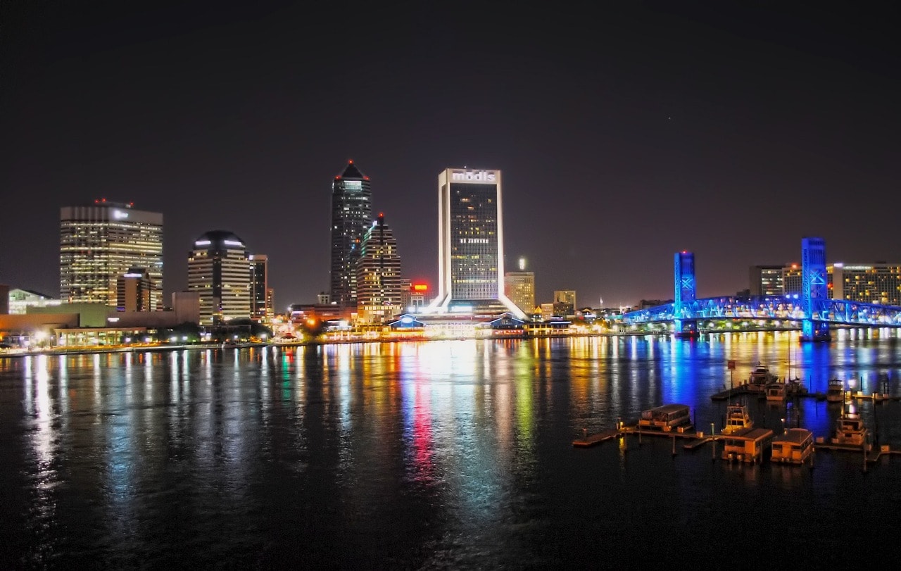 Downtown Jacksonville at night
