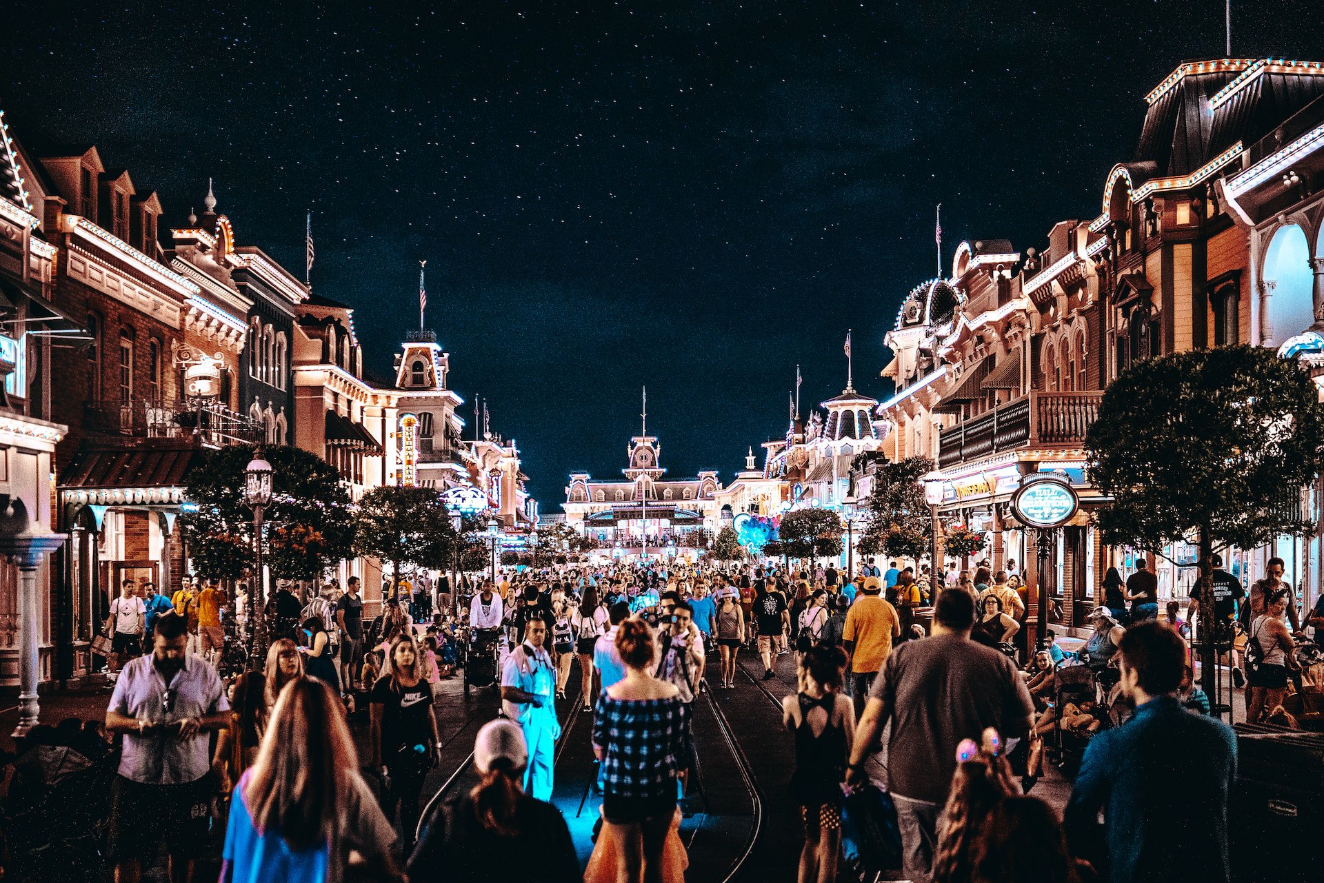 Late evenings in the Magic Kingdom, Orlando, Florida