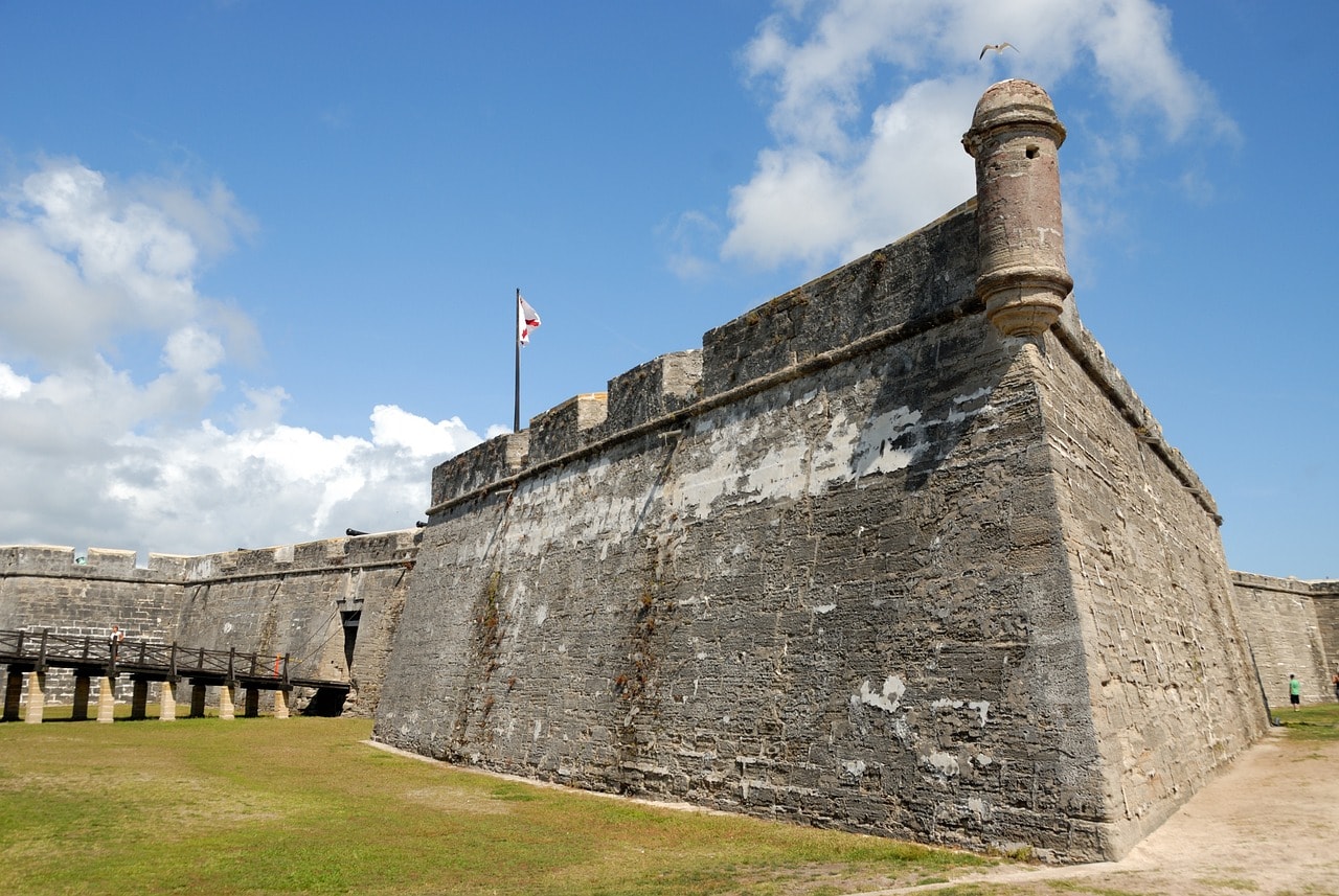 The walls of Castillo de San Marcos in St. Augustine, Florida