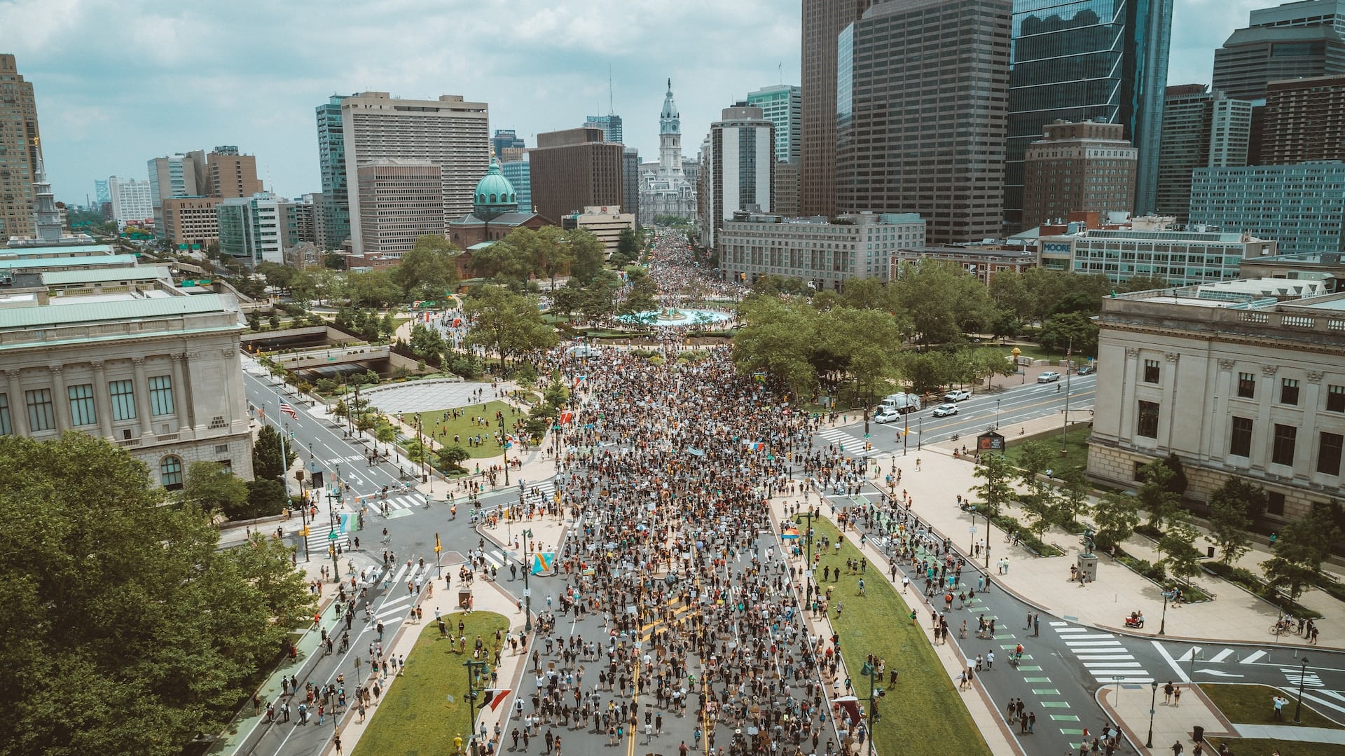 Ben Franklin Parkway in Philadelphia