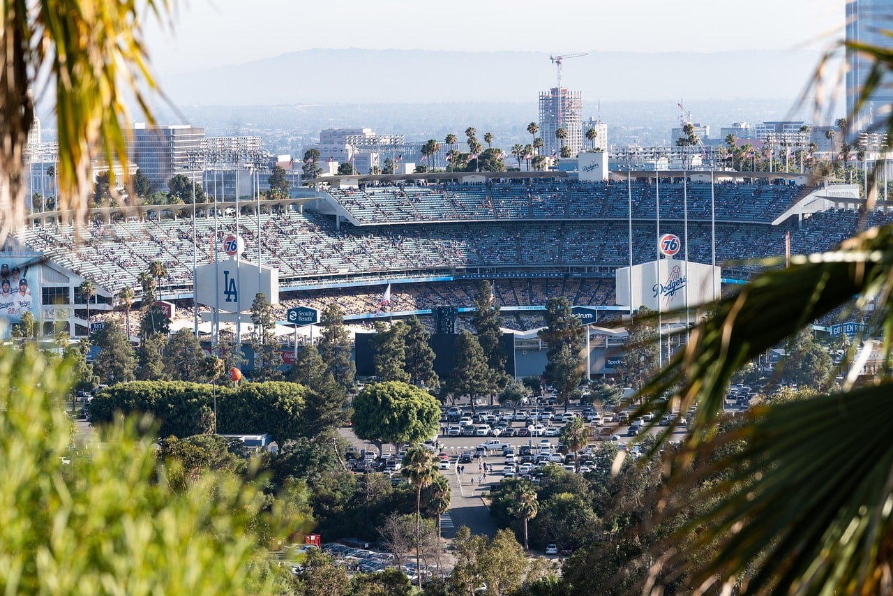 A Dodgers game in Los Angeles