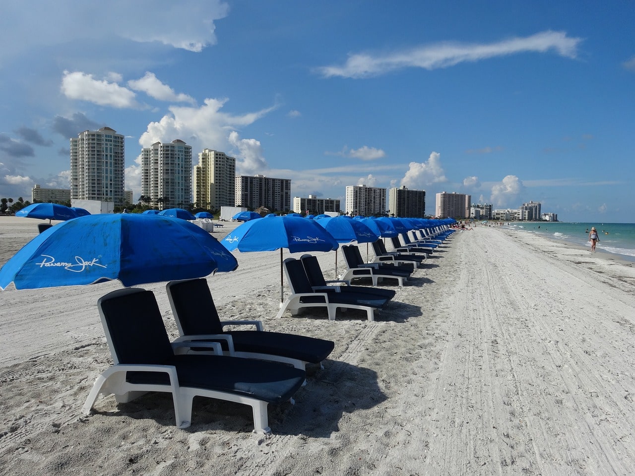 The beach south of Clearwater, Florida