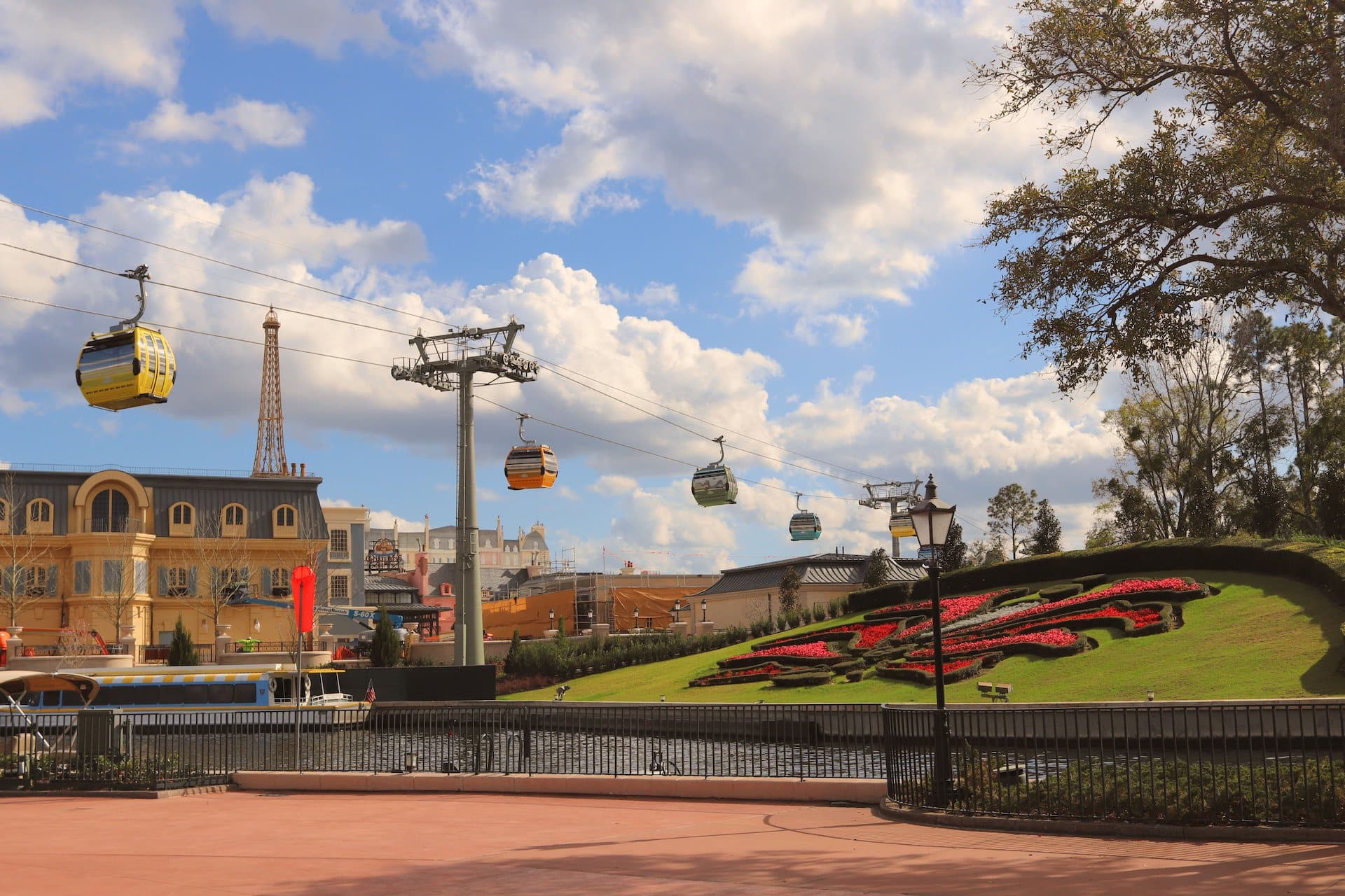 Cable car over Epcot in Florida