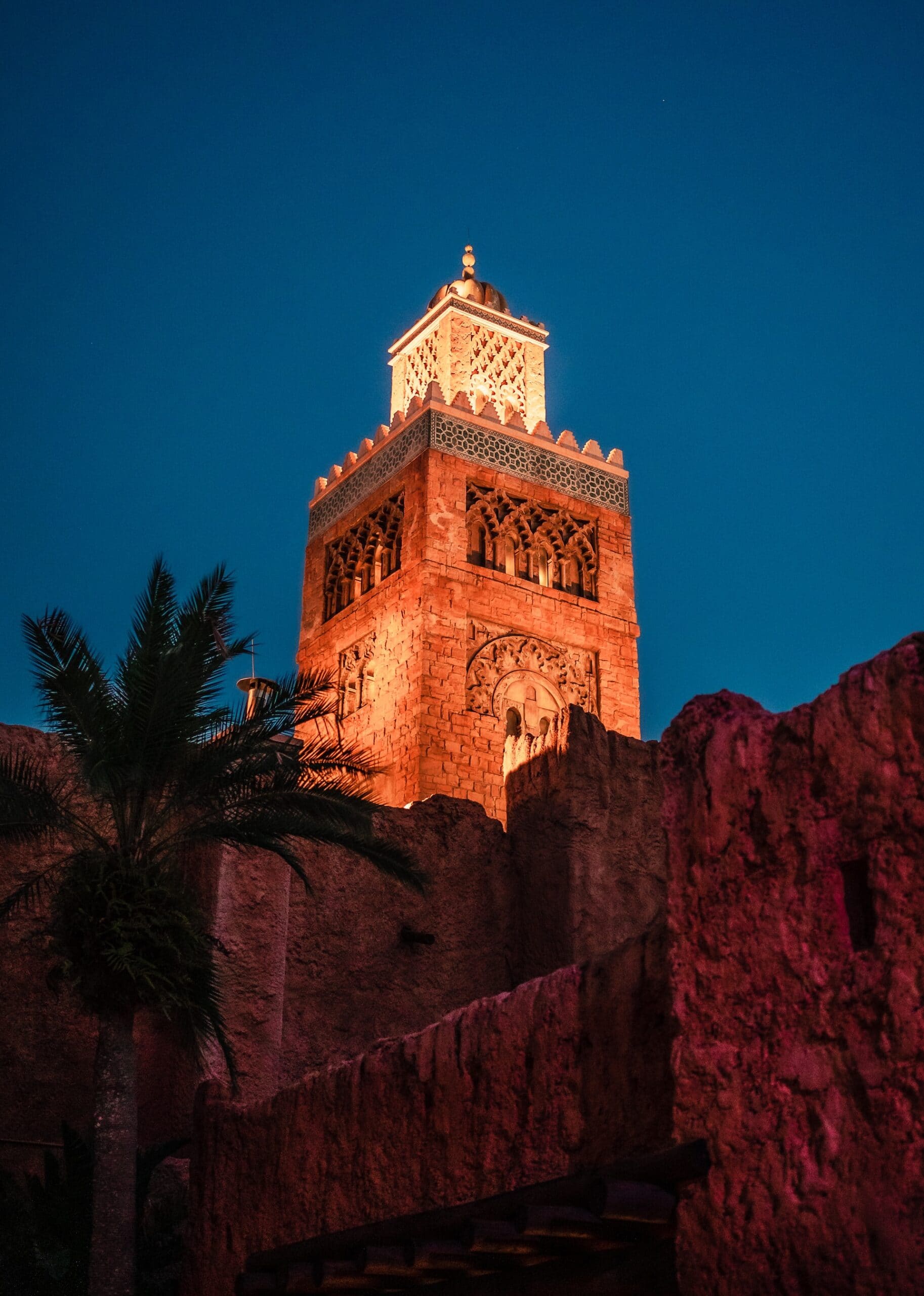 The minaret above the Morocco Pavilion in Epcot Florida