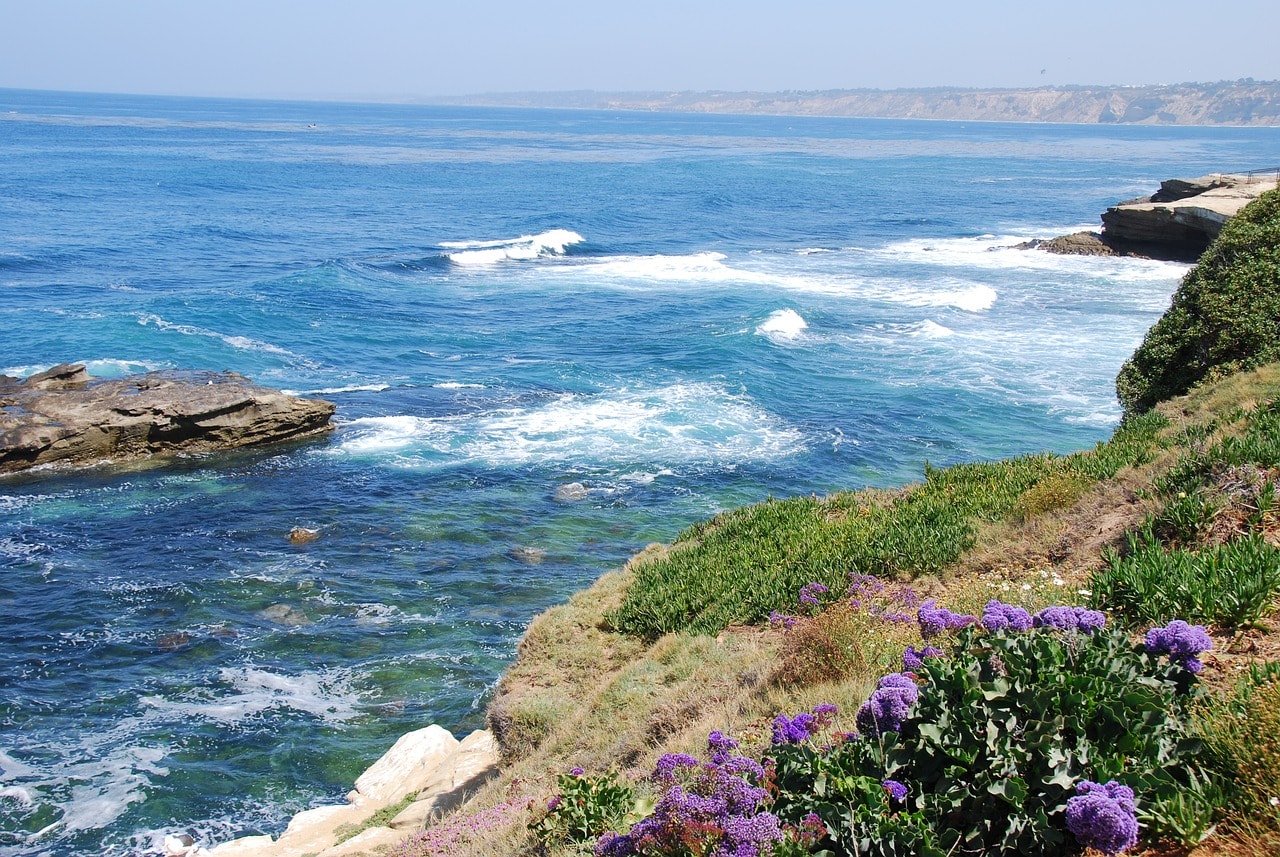 View of the Pacific Ocean from the La Jolla Caves