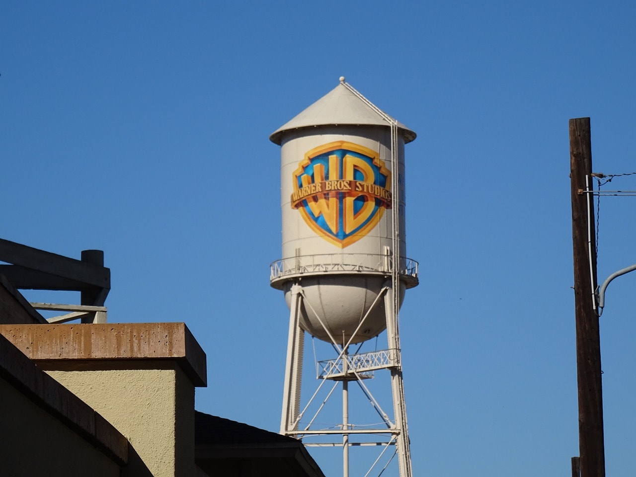 The famous Warner Bros. Studio water tower in Burbank