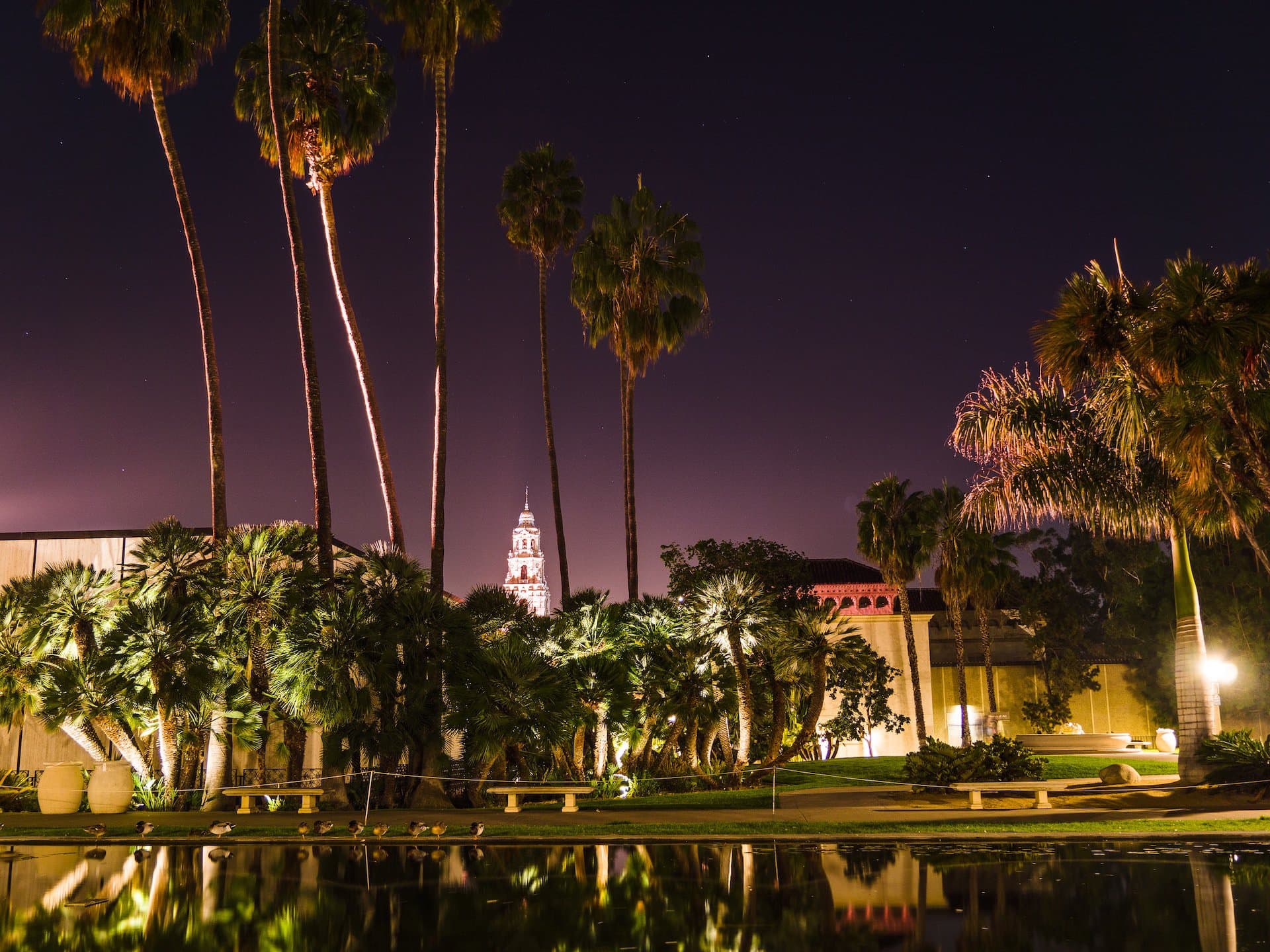 Balboa Park in the evening