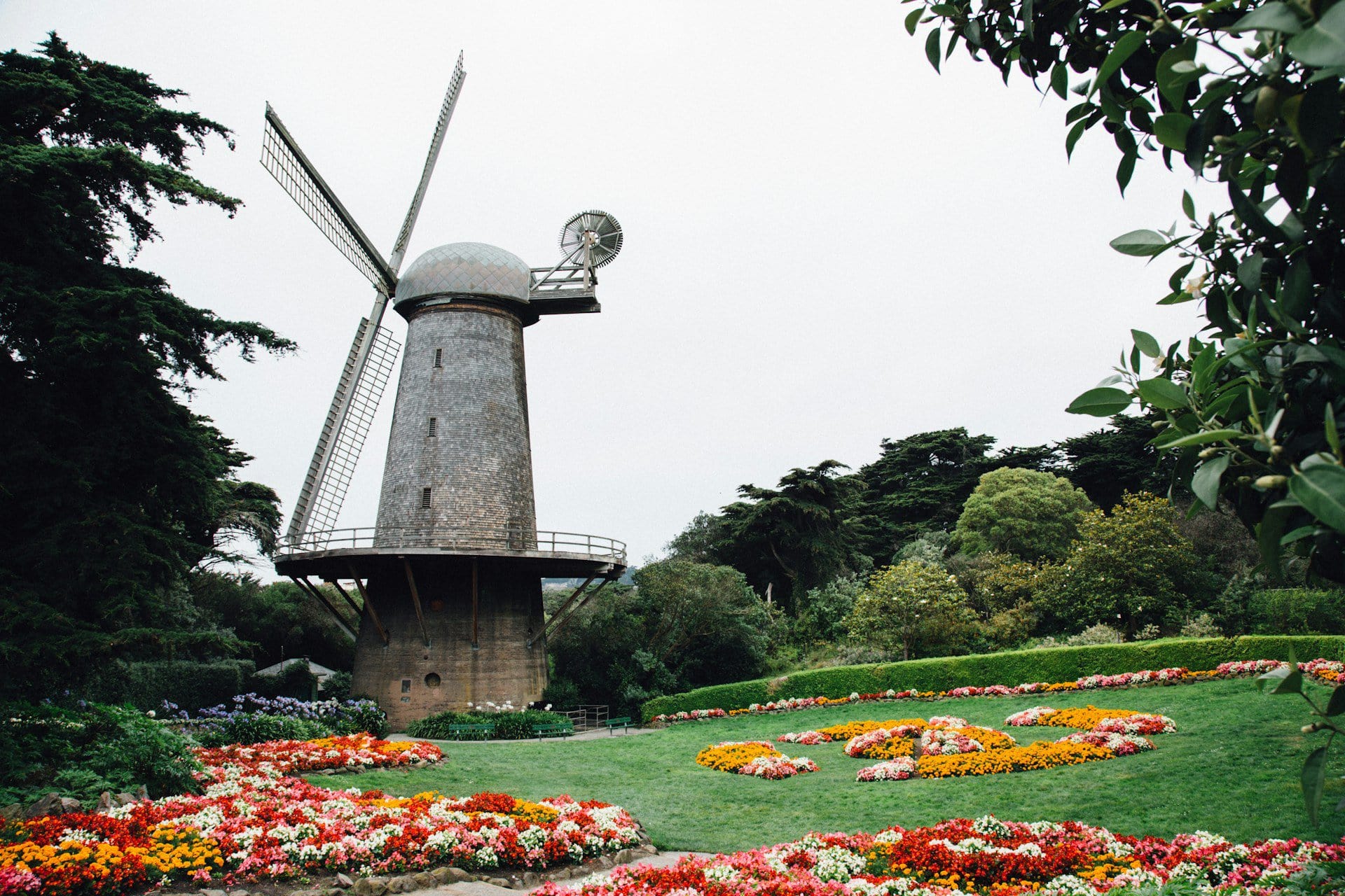 Windmill in the Queen Wilhelmina Garden in San Francisco