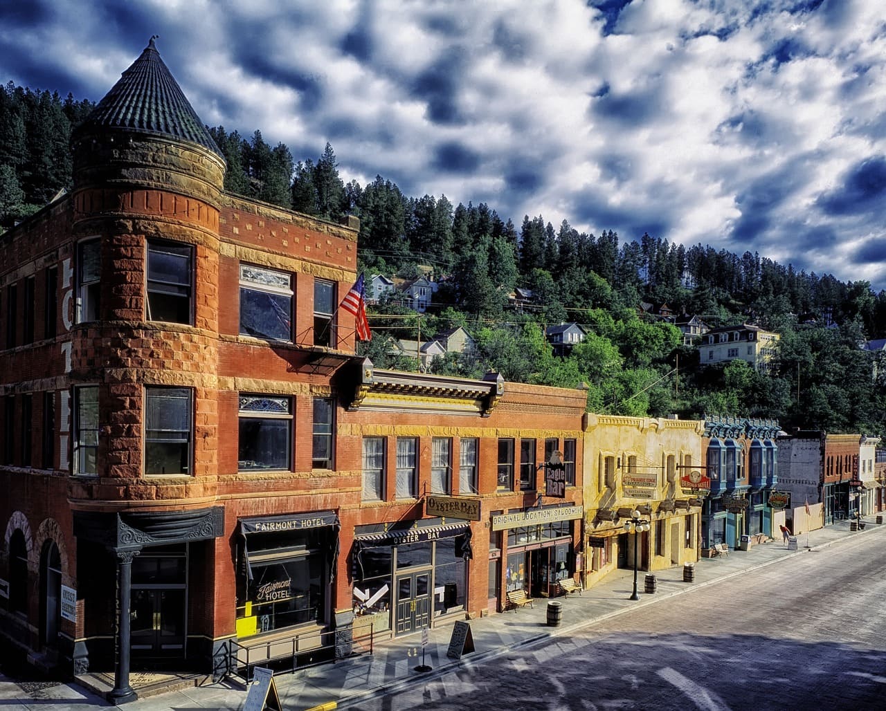 The Main Street of Deadwood in South Dakota