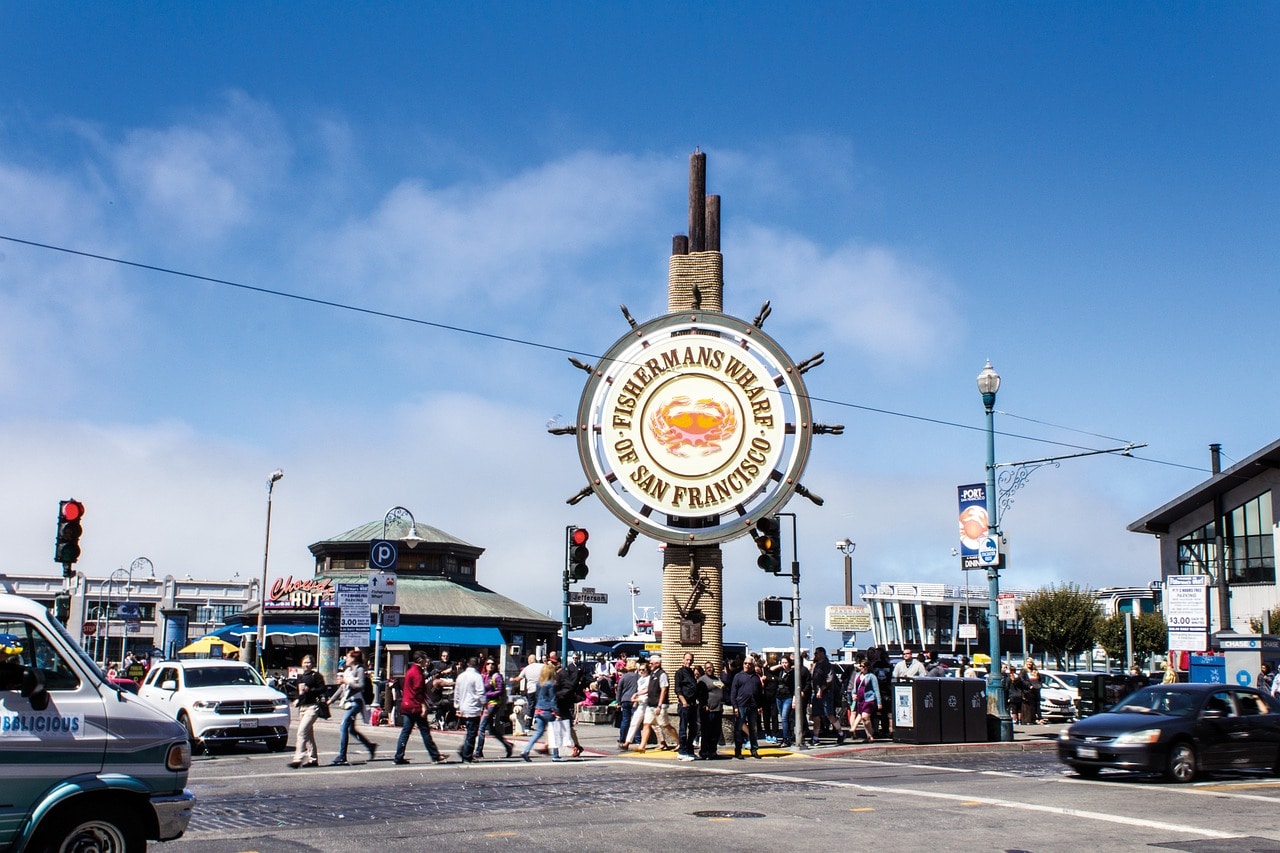The piers of Fisherman's Wharf in San Francisco