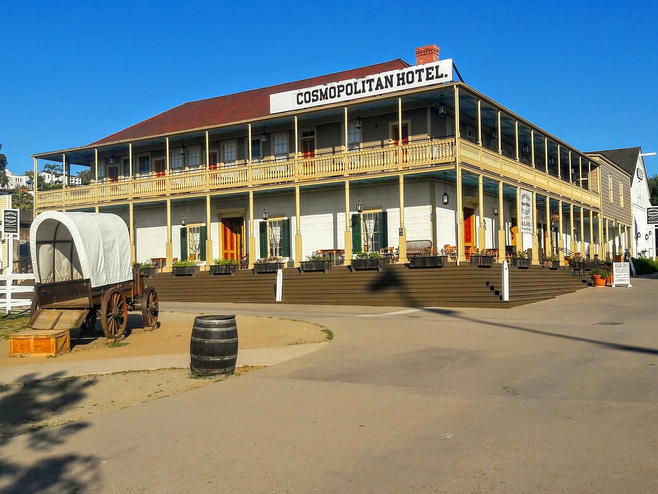 The Cosmopolitan Hotel in Old Town San Diego and the Covered Wagon