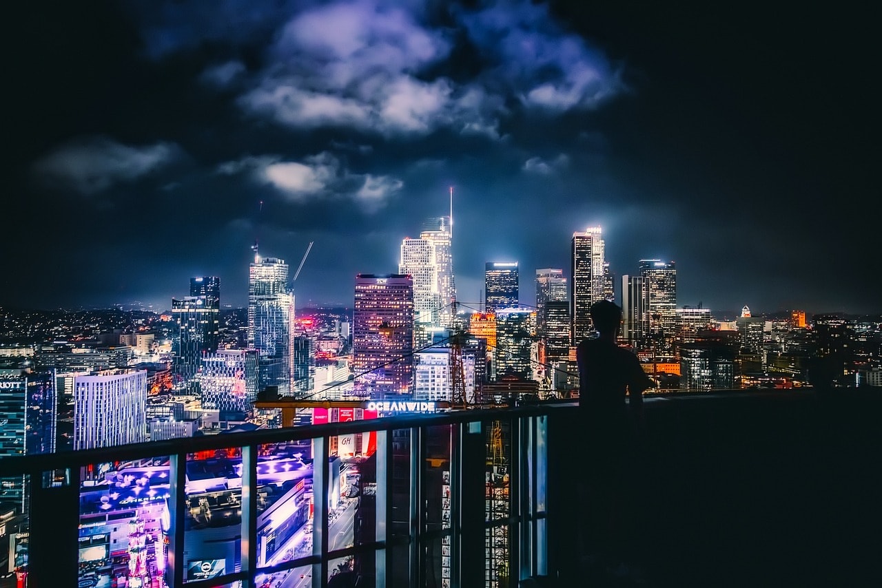 Night in Downtown Los Angeles