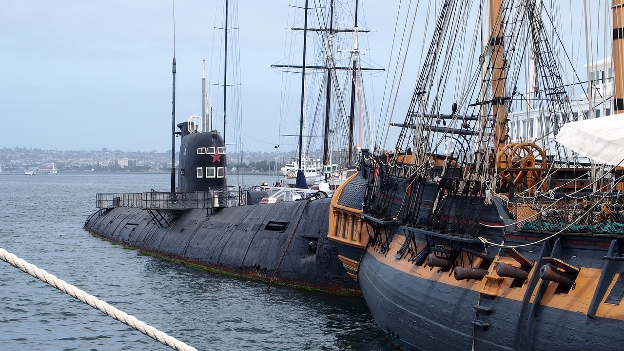 The submarine at the Maritime Museum of San Diego