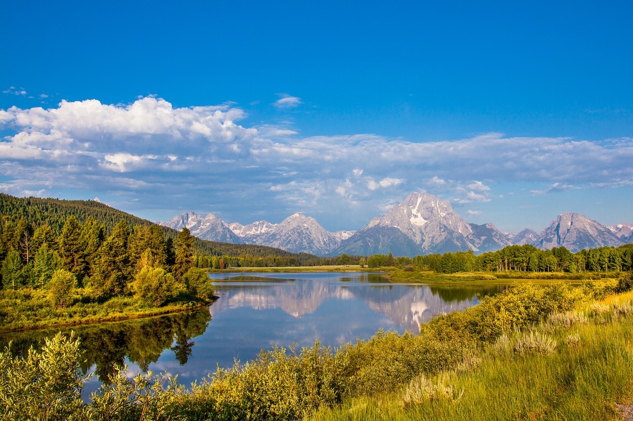 The Snake River in Jackson Hole Valley in Grand Teton National Park