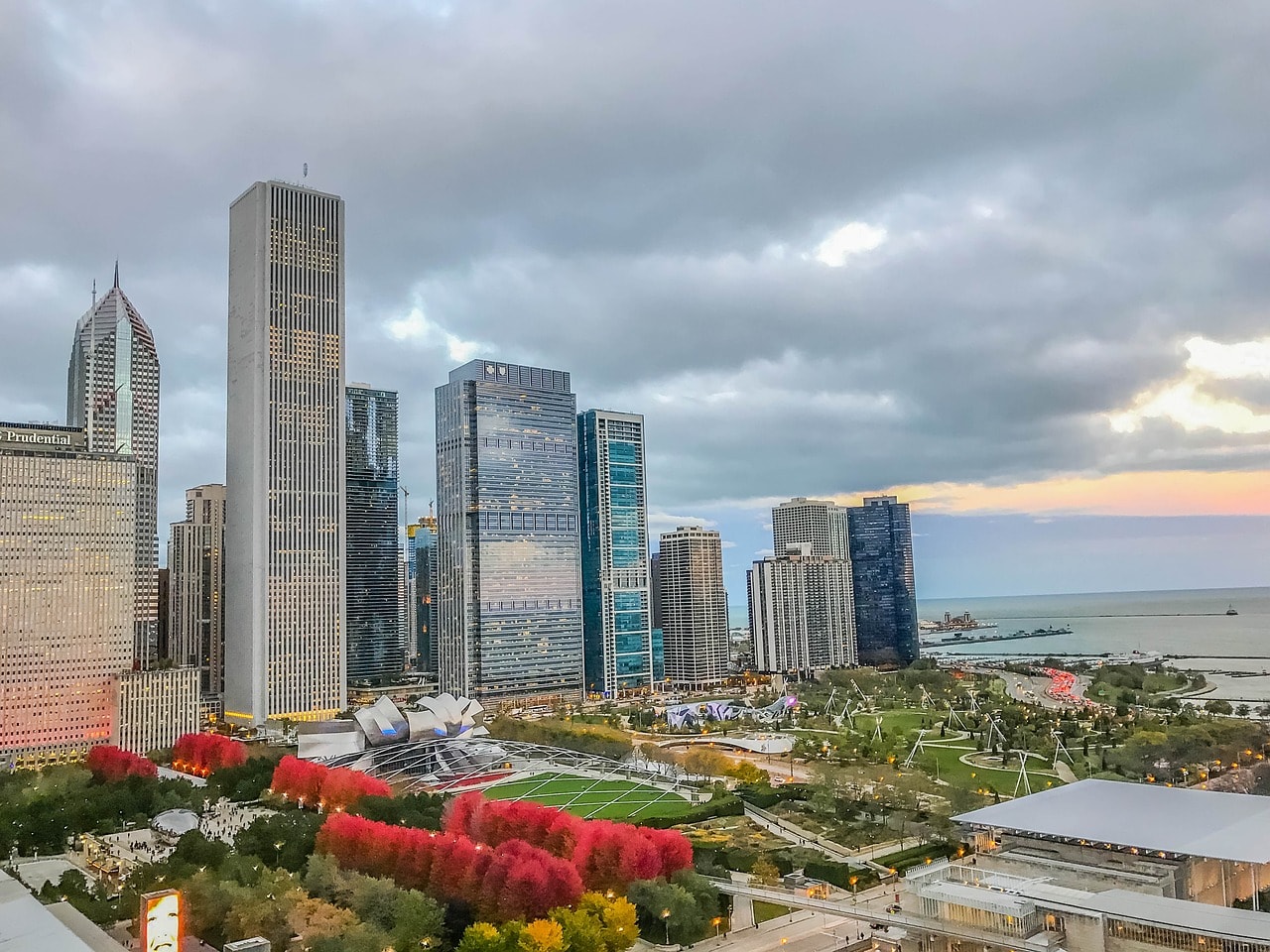 Millennium Park and downtown Chicago