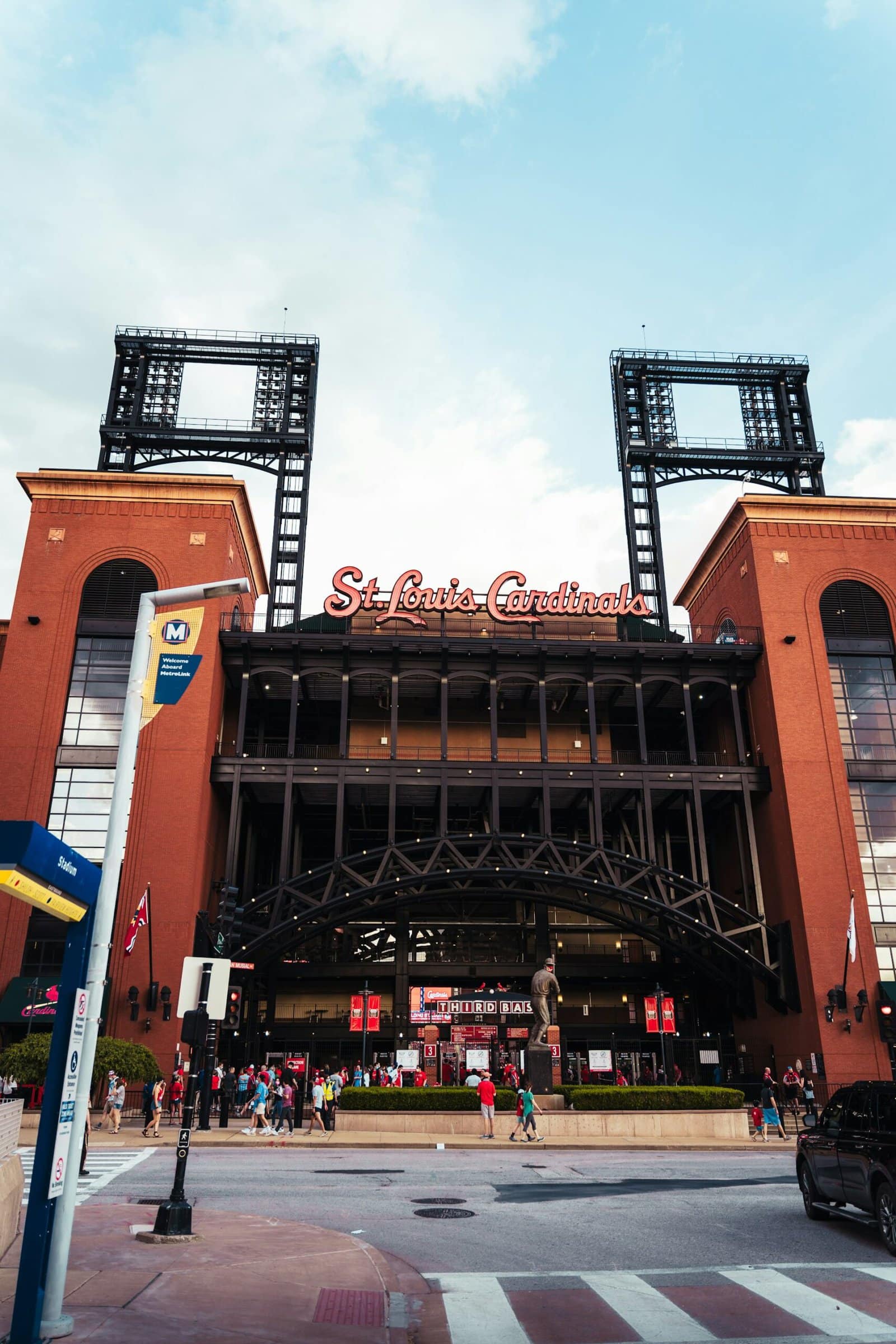 A Cardinals game at Busch Stadium, St. Louis