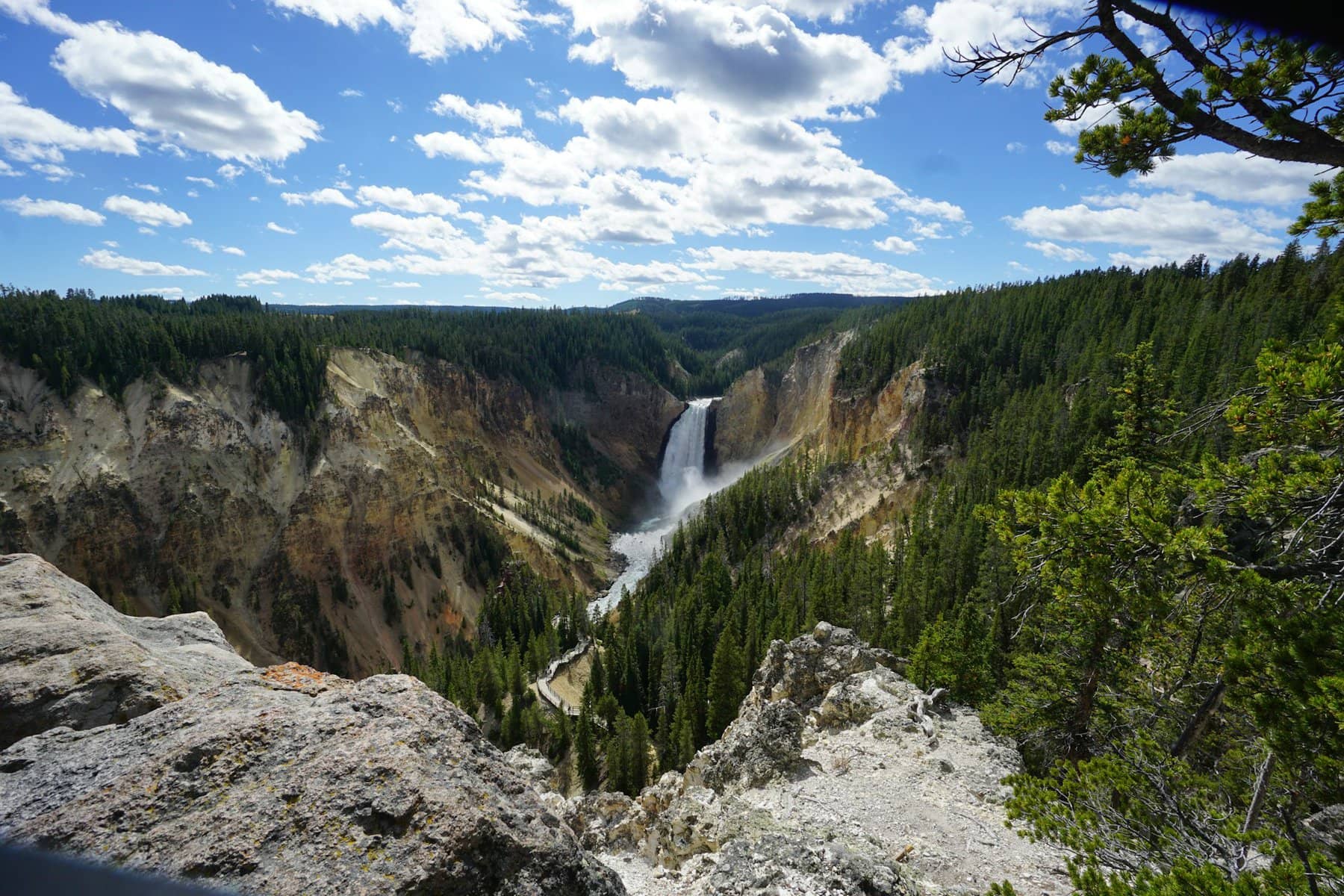 The Lower Falls in the Grand Canyon of Yellowstone