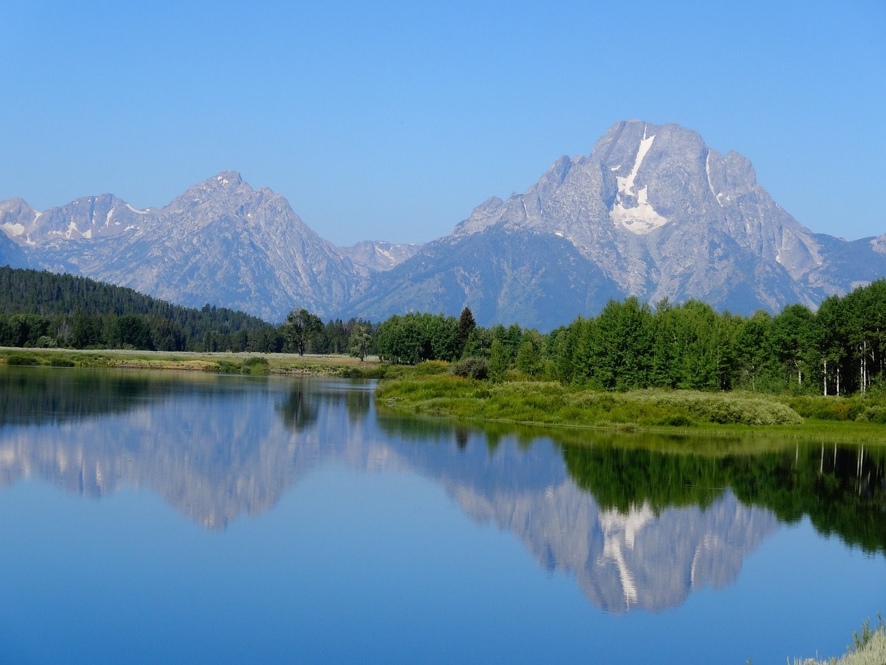 Mount Moran above Jackson Lake in Grand Teton National Park
